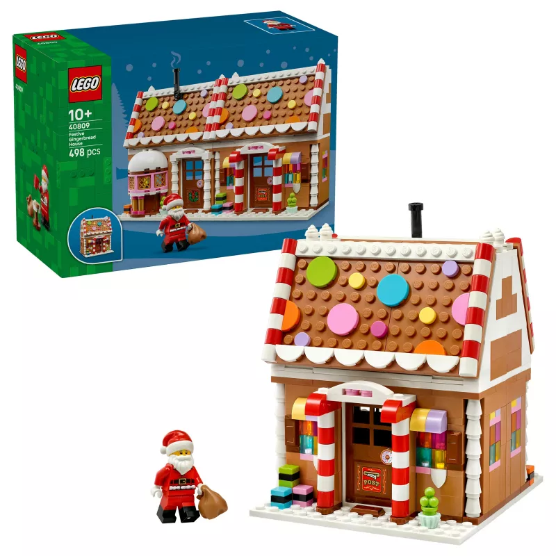 LEGO 40809 Kalėdinis meduolinis namelis – statybų rinkinys (136 dalių, nuo 7 metų)