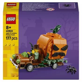 LEGO 40822 Jack-O'-Lantern pikapo sunkvežimio konstravimo rinkinys - 200 dalių, kaliausės minifigūrėlė, Helovino demonstracinis modelis
