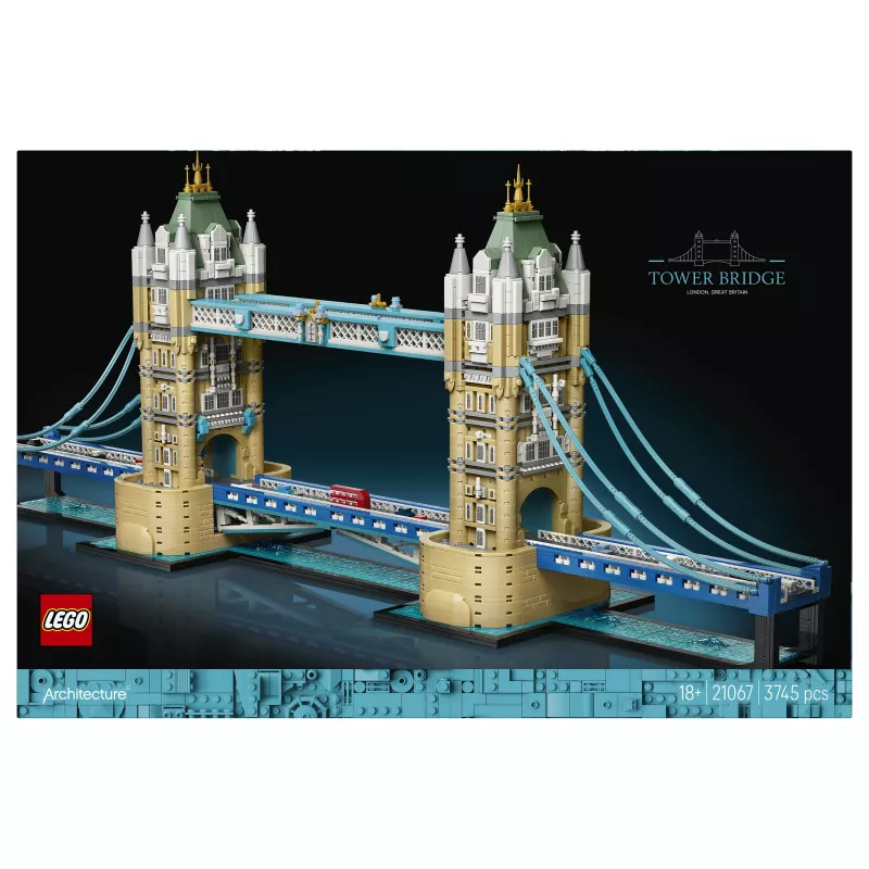 LEGO Architecture 21067 Tower Bridge statybų rinkinys (1176 dalys) – ikoniškas Londono orientyro modelis