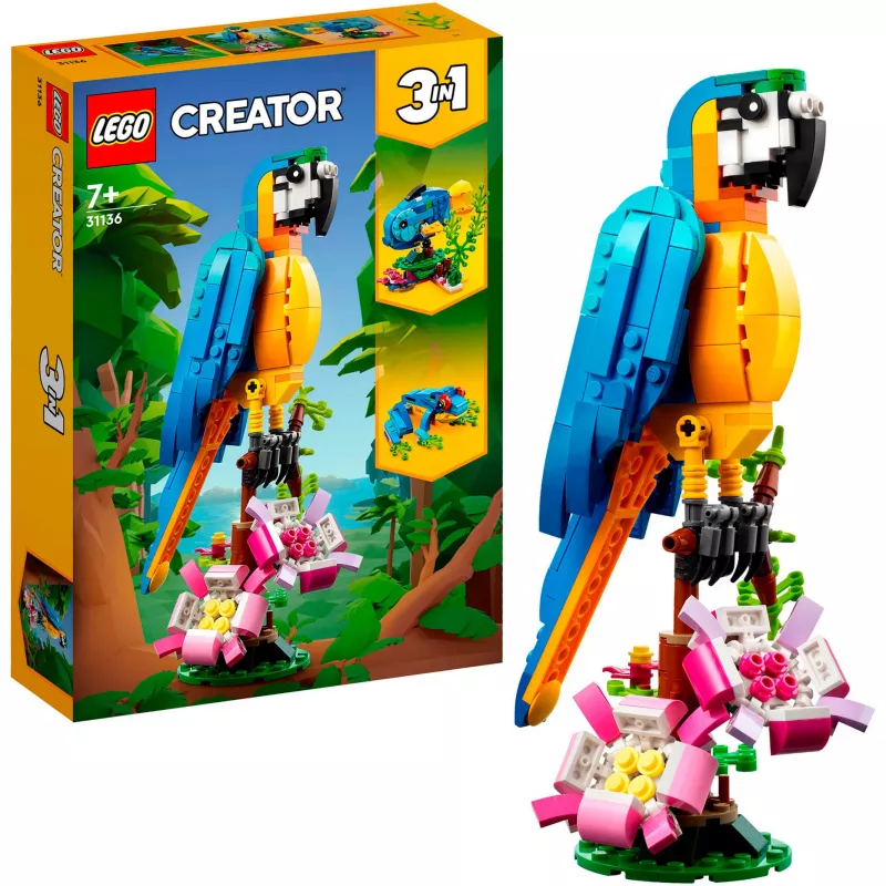 LEGO Creator Laukiniai gyvūnai rinkinys 3-in-1 konstravimo blokelių rinkinys (1171 vnt.)