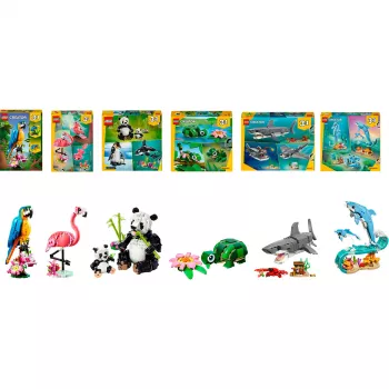 LEGO Creator Laukiniai gyvūnai rinkinys 3-in-1 konstravimo blokelių rinkinys (1171 vnt.)