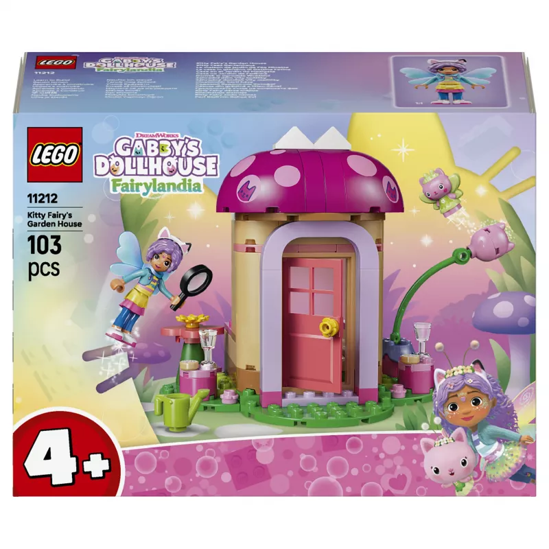 LEGO Gabby's Dollhouse Kitty Fairy's Garden House 11212 Konstrukcinis rinkinys vaikams nuo 4 metų (130 dalių)