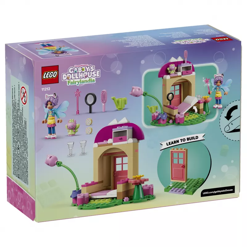 LEGO Gabby's Dollhouse Kitty Fairy's Garden House 11212 Konstrukcinis rinkinys vaikams nuo 4 metų (130 dalių)