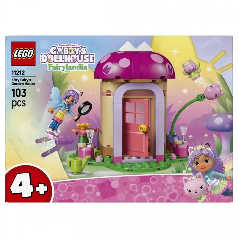 LEGO Gabby's Dollhouse Kitty Fairy's Garden House 11212 Konstrukcinis rinkinys vaikams nuo 4 metų (130 dalių)