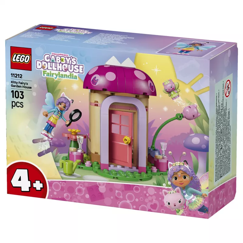 LEGO Gabby's Dollhouse Kitty Fairy's Garden House 11212 Konstrukcinis rinkinys vaikams nuo 4 metų (130 dalių)