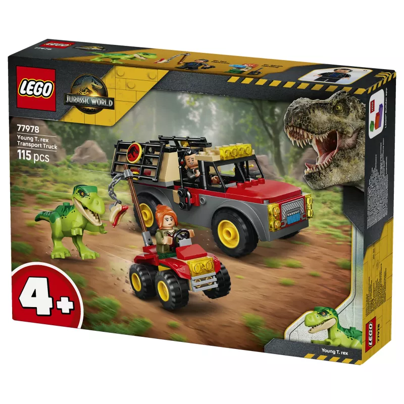 LEGO Jurassic World 77978 Jaunojo T. rex transportavimo sunkvežimio konstruktorius