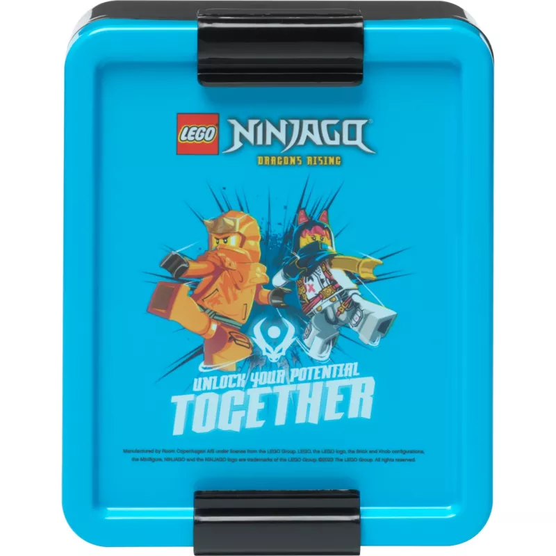 LEGO Lunch Box Ninjago Blue/Black PP with Emoticon Graphics 1.2L