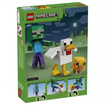 LEGO Minecraft 21582 Chicken Jockey statybos rinkinys