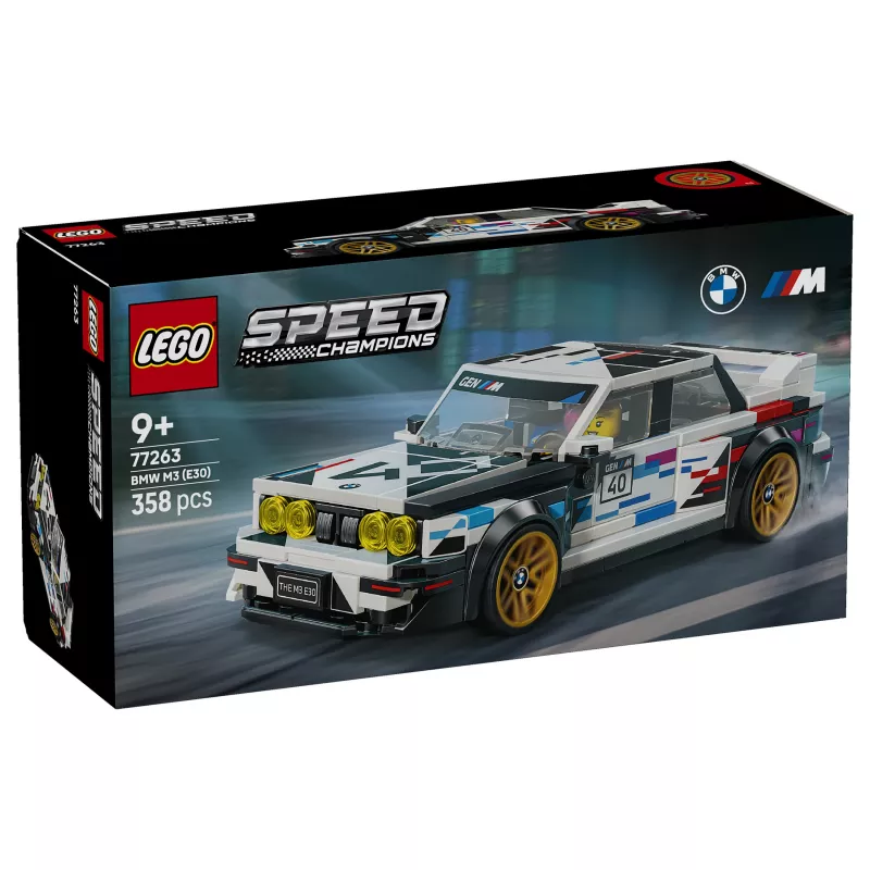 LEGO Speed Champions 77263 BMW M3 (E30) lenktyninis automobilis konstruktorius