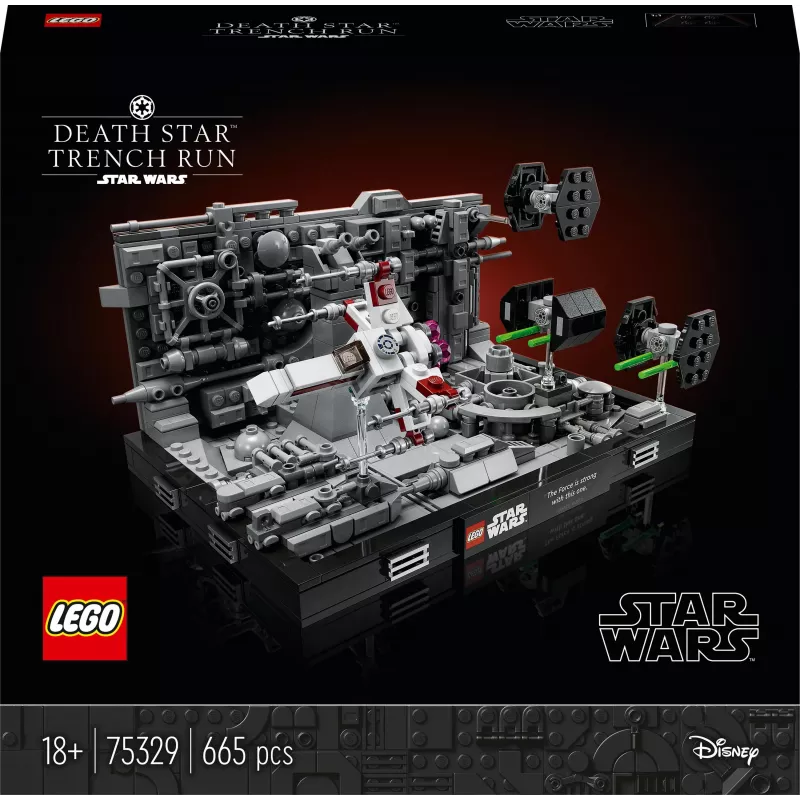 LEGO Star Wars Death Star Trench Run Diorama (75329) – 665 dalių statybos rinkinys suaugusiems