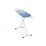 LEH Leifheit AirBoard M Solid 72563 lyginimo lenta 120 x 38 cm, reguliuojamas aukštis 75-88 cm, lengva EPP, Thermo-Reflect dangalas, fiksuotas lygintuvo stovas, sulankstoma, balta/mėlyna