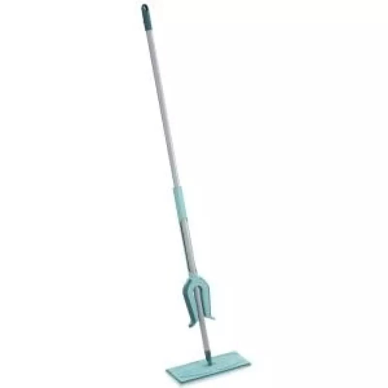 LEIFHEIT Picobello Micro Duo grindų valytuvas su svirties išgręžimo mechanizmu, 33 cm mikropluošto galvutė, 140 cm plieninė rankena, žalia/balta