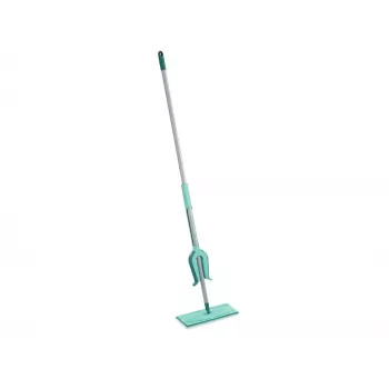 LEIFHEIT Picobello Micro Duo grindų valytuvas su svirties išgręžimo mechanizmu, 33 cm mikropluošto galvutė, 140 cm plieninė rankena, žalia/balta