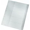 LEITZ 1284 A4 itin platūs numeruoti skyrikliai 1-20, pilki, 20 dalių, polipropilenas, 0,12 mm, su rašomu viršelio lapu 1284-00