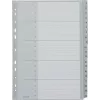 LEITZ 1284 A4 itin platūs numeruoti skyrikliai 1-20, pilki, 20 dalių, polipropilenas, 0,12 mm, su rašomu viršelio lapu 1284-00