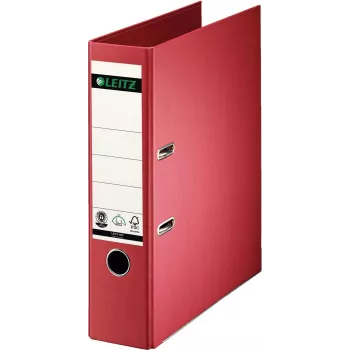 LEITZ 180° segtuvas su svirtimi A4 80 mm raudonas kartonas su popieriaus danga 1007-00-25