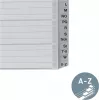 Leitz A-Z abėcėliniai skiriamieji lapai, A4, pilki plastikiniai skirtukai ant 250 g/m² kartono, 20 dalių, 11 skylių universalus perforavimas 1262-01-00