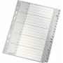 LEITZ A-Z registro skirtukai A5 polipropilenas 20 dalių pilki su rašomu kartono viršeliu 1265-00-00