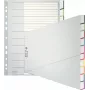 Leitz A4 tušti skirtukai, polipropilenas, pilki, 10 dalių, universalus perforavimas 1270