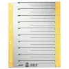 LEITZ A4 itin platūs kraftinio kartono skirtukai, 230 g/m², pilki su geltonais tuščiais skirtukais, 10 dalių rinkinys 1652-00-15