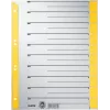 LEITZ A4 itin platūs kraftinio kartono skirtukai, 230 g/m², pilki su geltonais tuščiais skirtukais, 10 dalių rinkinys 1652-00-15