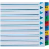 LEITZ A4 Mylar A-Z registro skirtukai, 26 skirtukai, įvairiaspalviai, universalus perforavimas, 160 gsm, 1 rinkinys (100167)