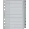LEITZ A5 plastikiniai skyrikliai, numeruoti 1-10, pilki, 10 dalių, polipropilenas, 0,12 mm, su rašomu viršeliu 1285-00-00