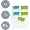 LEITZ Vizitinių kortelių pristatymo įmautė 16 kortelėms, A4, PP permatoma, 0,11 mm, šoninė anga, archyvavimui saugi (4758-30-03)