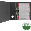 LEITZ itin tvirti kartoniniai registro skirtukai, tušti, A5, 6 dalių, pilki 230 g/m², rašomas viršelio lapas su tinkleliu 4355-00-85