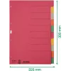 LEITZ itin tvirti kartoniniai registro skirtukai, tušti skirtukai, A4, 10 dalių, įvairiaspalviai, 230 gsm, 5 spalvų per visą storį dažytas kartonas (4359-00-00)