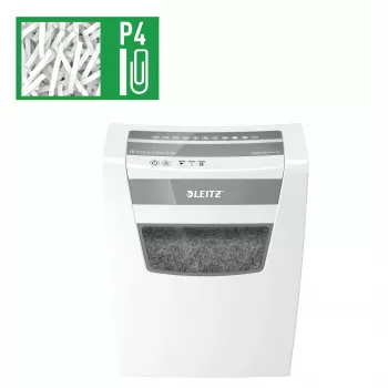 LEITZ IQ Home Office S P-4 dalelių pjaustymo šrederis, 8 lapai, 10 L, baltas (80360000)