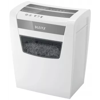 LEITZ IQ Home Office S P-4 dalelių pjaustymo šrederis, 8 lapai, 10 L, baltas (80360000)