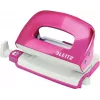 Leitz NeXXt serijos WOW metalinis mini skylių muštukas, rožinis, 2 skylių, 10 lapų, metalinė apdaila 5060-10-23