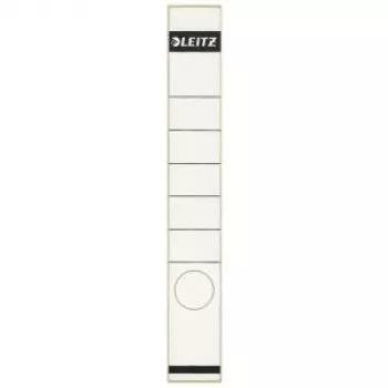LEITZ nugarėlės etiketės svirtiniams segtuvams, 39 x 285 mm, ilgos, siauros, baltos, 100 vnt. pakelis (1648-00-01)