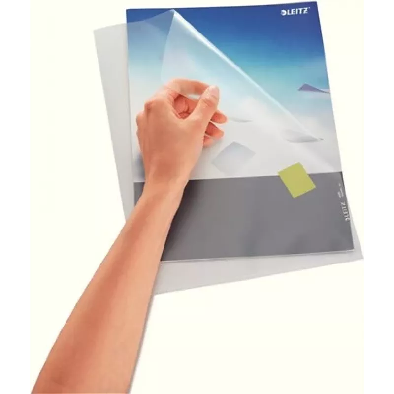 LEITZ Standard A4 dokumentų įmautė, polipropilenas, grūdėtas, mėlynas, 0,13 mm, atidaryta viršus ir šonas, dokumentams saugus, nykščio išpjova 4000-00-35