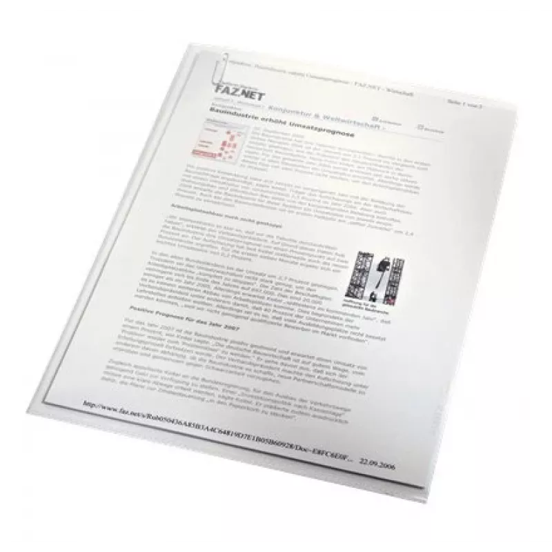 LEITZ Standard A4 dokumentų įmautė, polipropilenas, grūdėtas, mėlynas, 0,13 mm, atidaryta viršus ir šonas, dokumentams saugus, nykščio išpjova 4000-00-35