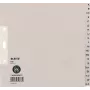 LEITZ Tauenpapier registro skirtukai, A-Z, A4, pusės aukščio, 20 dalių, pilki, 100 gsm, 80 mm perforacija, su skylių sutvirtinimu (6095-00-85)