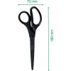 Leitz Titanium Quality žirklės 180 mm, nerūdijančio plieno ašmenys su titano danga, ergonomiškos minkštos rankenos, juodos/raudonos, skirtos popieriui ir audiniams 5419-60-95