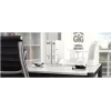 Leitz WOW 5008 stalinis organizatorius, blizgus baltas, 4 skyriai, kubo dizainas 5008-10-01
