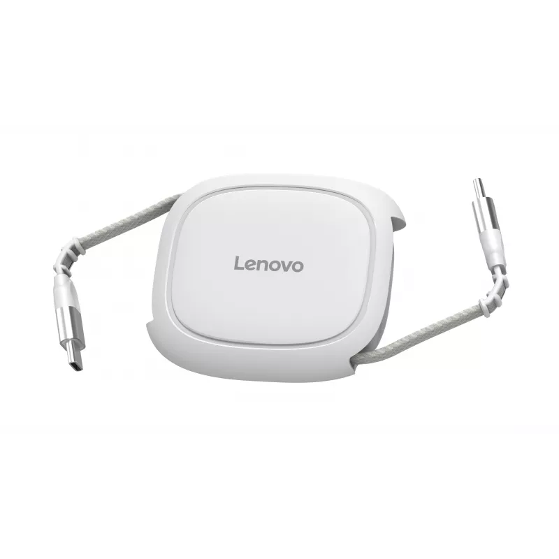 Lenovo 240W USB-C įtraukiamas laidas (baltas) – USB 3.2 Gen 1, 5A, 4K@60Hz, E-Marker