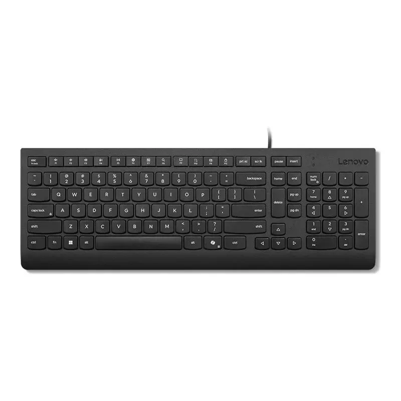 Lenovo Essential Keyboard - 2.5-Zone Layout - Wired USB - QWERTZ - German - Raven Black