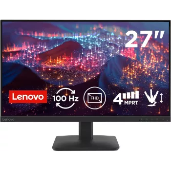 Lenovo L27-4E 27 inch Full HD IPS Monitorius su AMD FreeSync, 75Hz, NearEdgeless, TÜV Eye Comfort, HDMI ir DisplayPort