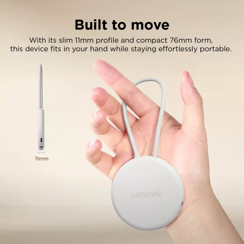 Lenovo Slim USB-C Hub GX91V16416 šakotuvas, HDMI 2.1, USB 10 Gbps, Seashell