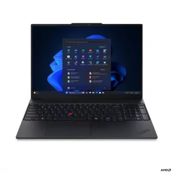 Lenovo ThinkPad E16 G4 AMD 16 colio WUXGA IPS nešiojamasis kompiuteris, AMD Ryzen AI 5 330, 16 GB DDR5, 512 GB SSD, AMD Radeon 820M, Windows 11 Pro, juodos spalvos, nordiška klaviatūra