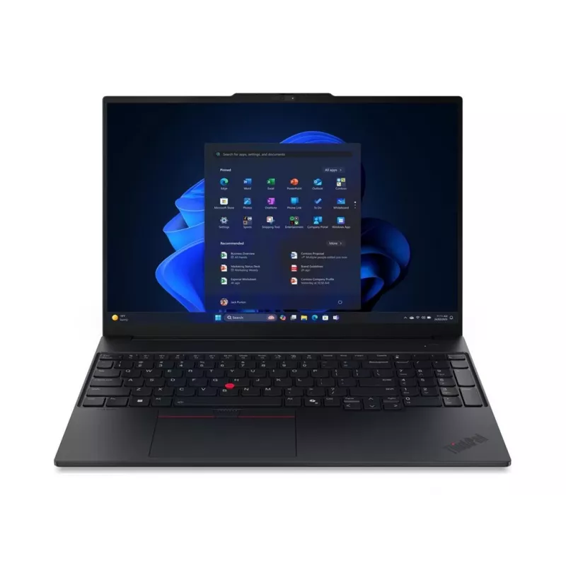 Lenovo ThinkPad E16 G4 AMD 16 colių WUXGA IPS nešiojamasis kompiuteris, AMD Ryzen AI 5 330, 16 GB DDR5, 512 GB SSD, AMD Radeon 820M Graphics, Windows 11 Pro, juoda