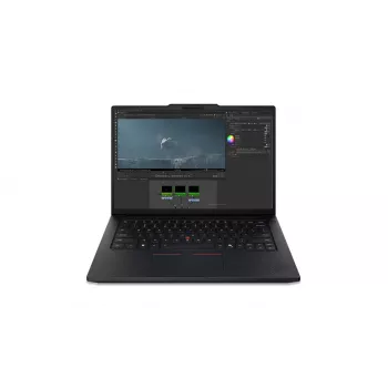 Lenovo ThinkPad P14s Gen 7 14.5 inch WUXGA nešiojamas kompiuteris, Intel Core Ultra 7 366H, 32GB RAM, 1TB SSD, NVIDIA RTX PRO 1000 Blackwell Generation 8GB, Windows 11 Pro, šiaurietiška apšviesta klaviatūra, juoda spalva, pirštų atspaudų skaitytuvas