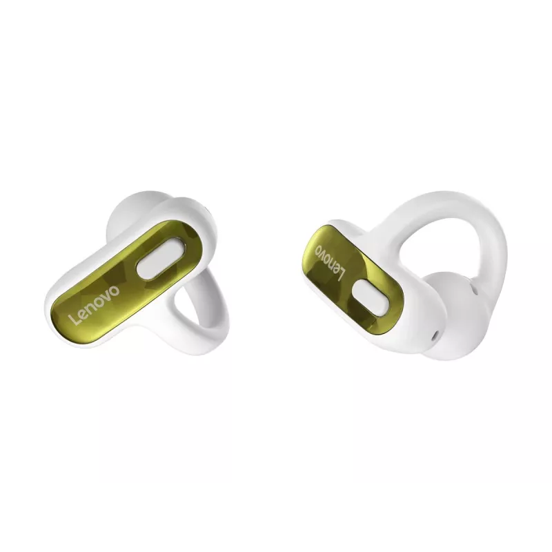 Lenovo X500 Open-Ear Clip-On Bluetooth Earbuds su mikrofonu - balta
