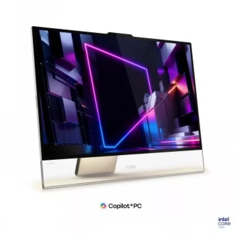 Lenovo Yoga AIO Ultra X7 All-in-One kompiuteris, 31,5 colio UHD OLED jutiklinis ekranas, Intel Core Ultra 7, 32GB RAM, 1TB SSD, Windows 11 Home, Seashell