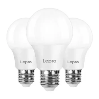 LEPRO 100089-WW-EU-3 LED lemputė, E27, A60, 8,5W (60W), 806 lm, 2700K šiltai balta, 180°, 3 vnt.