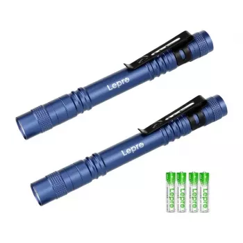 LEPRO 120023L-BU-2 LED žibintuvėlis, 1000 liumenų, su reguliuojamu fokusavimu, IPX4, 2 vnt. rinkinys, juodos spalvos